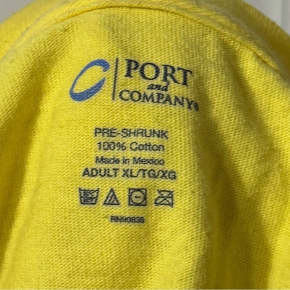 Port and Company Yellow Short Sleeve Tee - Picture 5 of 5